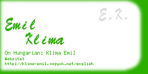 emil klima business card